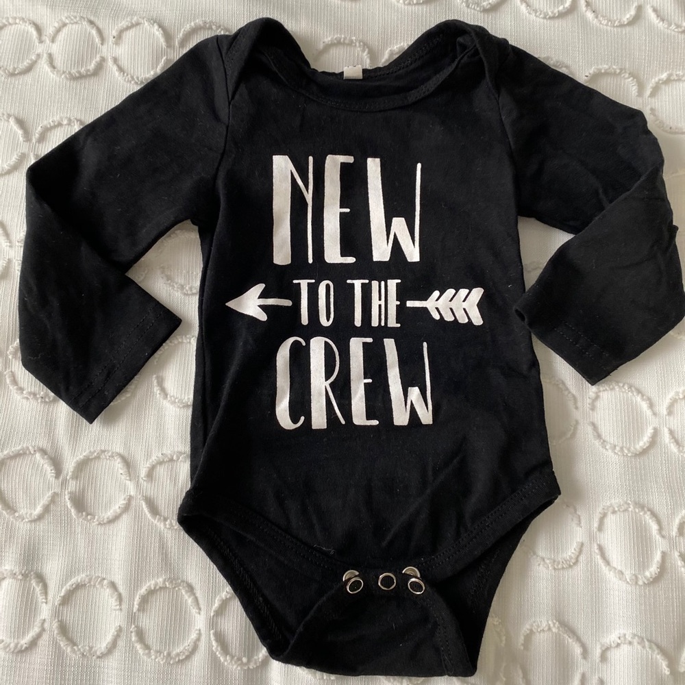 0-3months New To The Crew shirt